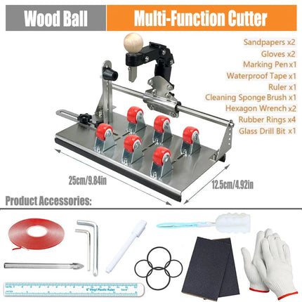 New Glass Bottle Cutter - Professional DIY Glass Cutting Tool for Square, Round Bottles and Bottlenecks with Accessories
