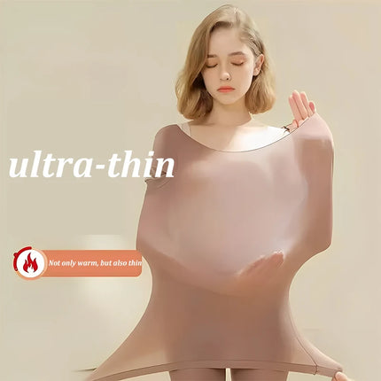 1 Set Sexy Women's Thermal Underwear Winter Clothes Seamless Thick Warm Lingerie Women Thermal Clothing Set Woman 2 Pieces