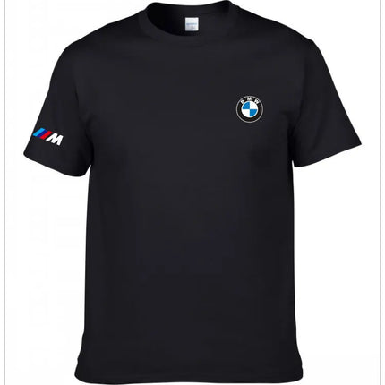 BMW Official Summer Short-sleeved T-shirt Car Classic Simple Logo Men's Women's Clothing Printing Pure Cotton Fashion High-end