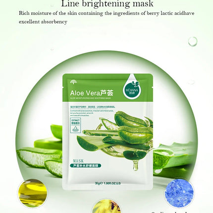 30pcs Fresh Fruits Facial Masks Face skincare Moisturizing Firming Hydrating Korean Face Mask Facial Skin Care Prodcuts