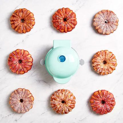 Portable Mini Electric Pumpkin Bundt Cake Maker Non-Stick Fast Double-Side Heating  Breakfast Waffle Slavic Bread Baking Machine