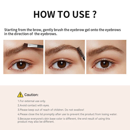 6Color Matte Black Wild Eyebrow Cream 3D Natural Tint Eyebrow Enhancers Gel Wax Waterproof Long Lasting Eye Makeup Cosmetic Tool
