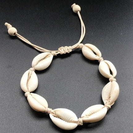 Hand Woven Shell Shaped Anklets 2024 Shell Starfish Shell Ankle Bracelet Beach Ankle Chains Man