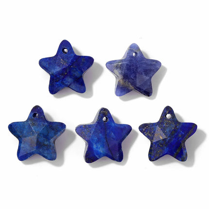 Blue Lapis Lazuli Pendant Gems Cross Hand Oval Shape Natural Stone Lapis Lazuli Charms for Jewelry Making Necklace DIY Bracelet