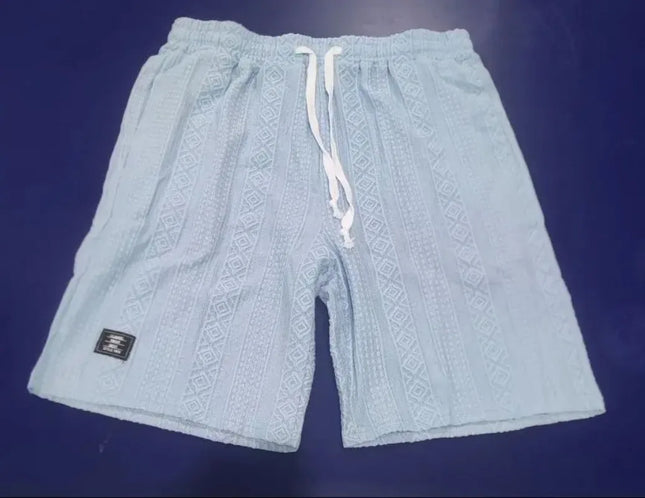 Men's Jacquard Casual Shorts Summer Harajuku Solid Sweatpants Fashion Men's Shorts Retro Men's Clothing Roupas Streetwear New
