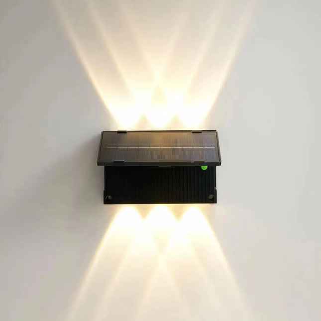 6 LED Beads Solar Wall Lamp Outdoor 2835 RGB Waterproof Solar Fence Lights Garden Decoration Color Changing Sunlight Light