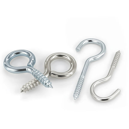 Metal Eyepins Hooks Eyelets Threaded Pendant goat eye closing machine tooth self-tapping screw zinc-plated nickel plating