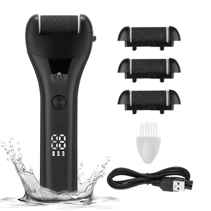 Electric Callus Remover Professional Foot File Pedicure Machine 3 Heads IPX4 Waterproof Rechargeable Heel Dead Skin Scrubber