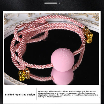 Handmade Braided Rope Silicone Ball Gag – Female Forced Mouth Restraint, BDSM Training Toy, Adult Sex Toy & Adult Game
