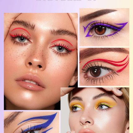 Matte Dark Green Liquid Eyeliner Pencil Waterproof Makeup Colorful Liquid Eye Liner Ultra-thin Long-Lasting Quick-Dry Eye Liner