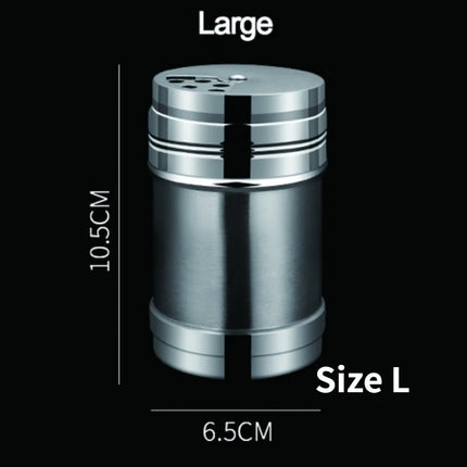 JJYY Salt Sugar Bottle Rotating Cover Multi-purpose Stainless Steel Kitchen Gadgets Spice Pepper Shaker Spice Jar Seasoning Can