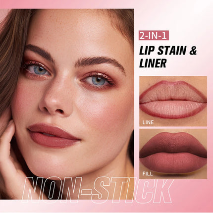 Lakerain Lip Liner Pencil Ballpoint Felt Tip Transfer-proof Lip Liner Stain Smudge-proof Waterproof Lip Liners Natural Makeup