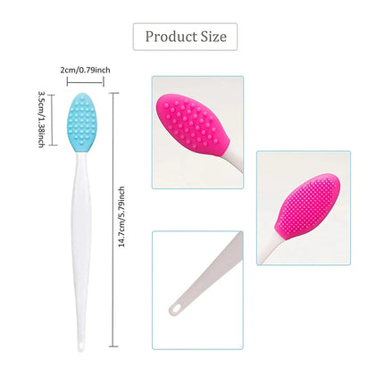 Wholesale 4pcs New Fashion Design Nose Double-Sided Tool Silicone Lip Scrub Exfoliator Brush  make up brushes  makeup brush set