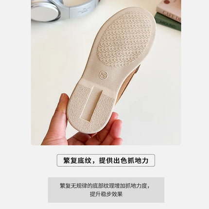Spring Kids Loafers Suede Minimalist Trendy Unisex Boys Girls Leather Shoes Versatile Slip-resistant Solid Color Children Shoe