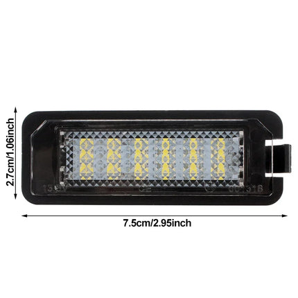 1/2PCS For VW Passat B6 CC Eos Golf 4 5 6 7 MK7 Polo Superb Seat Leon Altea LED Number License Plate Lights Assembly With Canbus
