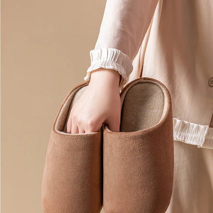 Household Women's Slippers Comfortable Soft Non-Slip Wear-Resistant Thick Bottom Silent Solid Color Couple's Indoor Plank