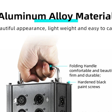 Multi-channel Al alloy Cable Blank Cable Box 16/24/32 Channels for Stage Mobile Audio XLR Male Female Audio Signal Cablebox hole