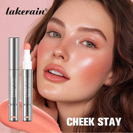 Cheek Blusher All-Day Liquid Blush Long-Lasting Buildable Ultra-Blendable Blush Liquid New Sponge Applicator Cheek Stain Makeup