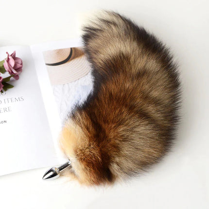 Separable Anal Plug Real Fox Tail Cosplay Butt Plug Anal Sex Tail Adult Products Anal Sex Toys for Woman Couples Men Sexy Shop