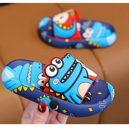 Cartoon Dinosaur Children Slippers Boy Girls Casual Shoes Flat Beach Water Shoes Indoor Soft Kids Cute Flip Flops for Boy Girl