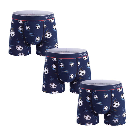 3pcs Print Men's Panties BONITOS Letter Waistband Boxer Briefs Cotton Underwear Mens Boxers Classic Men Underpants