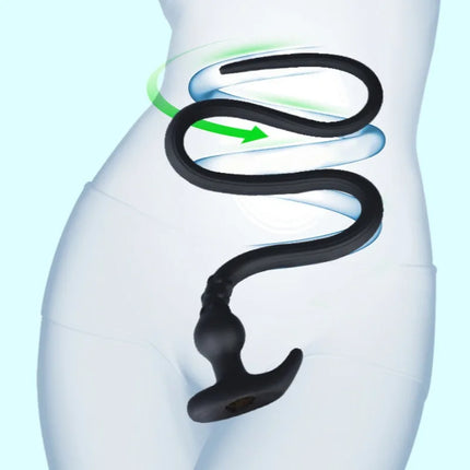 105CM Long Anal Plug Wearable Silicone Buttplug Hollow Anus Vagina Cleaner Dilator Sex Toys For Women Men Gay Prostate Massager