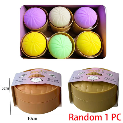 Giant Squishy Dumplings Stress Relief Fidget Toy Colorful Simulation Food Steamed Stuffed Bun Dough Toys Slow-rise Squeeze Toy