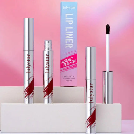 Tear-off Lip Liner Long Lasting Matte Lip Tint Waterproof and Sweat-proof Not Easy to Smudge Line Hook Lip Marker Makeup Pen
