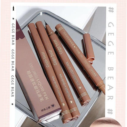 GEGE BEAR Precision Tip Fast Driving Quick Draw Liquid Eyeliner Pen Daily Use Waterproof Smudge Proof Long Last Eyeliner Pencil