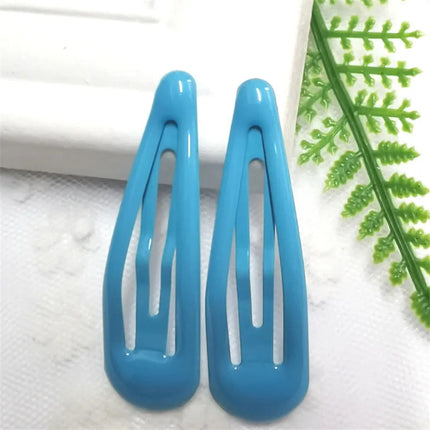 2pc/lot Color BB Hairpins Metal Baking Finish Barrette Hair Clips for Kids Children Baby Girls Snap Pins Women Hair Accessories