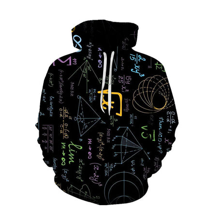 Science Formula Math Pattern Hoodie For Men Funny 3D Printed Long Sleeves Autumn Casual Pullover Tops Hoodies Loose Sweatshirts