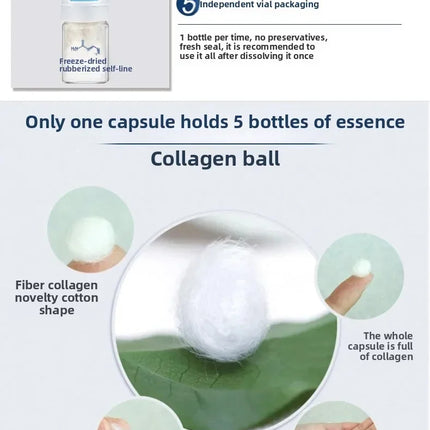 Korea Facial Hydrolyzed Silk Protein Collagen Thread Ball Serum Moisturiz Hydration Lifting Firm Fine lines Essence SkinCare