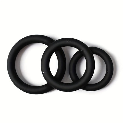 3PCS Silicone Penis Rings Set Delay Ejaculation Cock Ring Glow In Dark Male Stamina Enhancer Lock Sperm Sex Toys for Men Couples