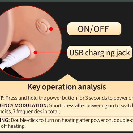 Realistic Dildo Telescopic Swing Heating Vibrator for Women Clitoris Vaginal G Spot Stimulation Massager Adult Pleasure Sex Toy