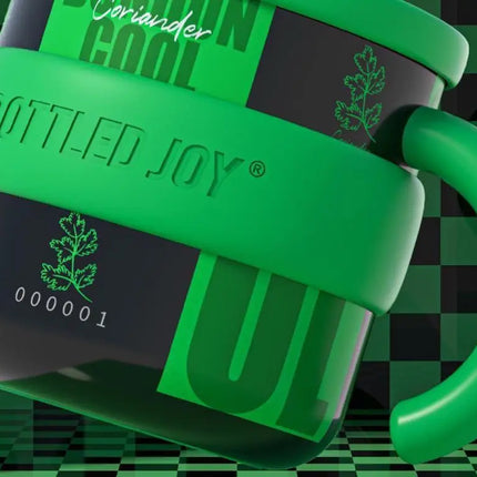 Bottled Joy Wang Yibo Limited Edition Coriander Cilantro Tumbler Insulated Mug with Unique Code Stainless Steel Water Bottle