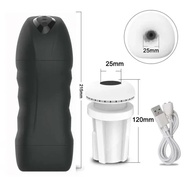 Automatic Male Masturbator Powerful Vibration Blowjob Sucking Machine Silicone Masturbation Cup Adult Supplies Sex Toy for Men