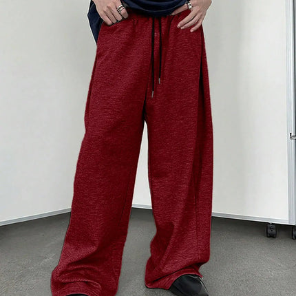 Men's Solid Color Straight Leg Jogging Pants, Suitable for Casual Sports Such as Running, Gym, and Outdoor Activities