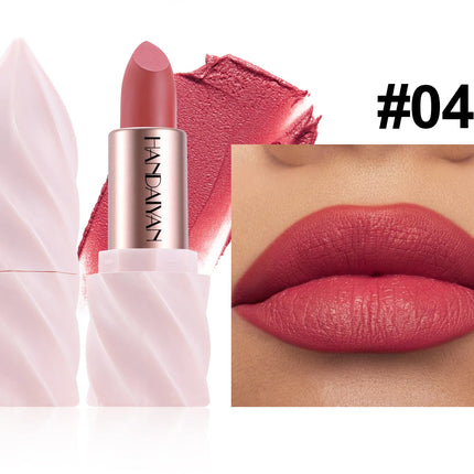 Matte Velvet Lipstick Ice Cream Long Lasting Waterproof Nourishing Moisturizing Highly Pigmented Satin Lip Gloss Non Stick Cup