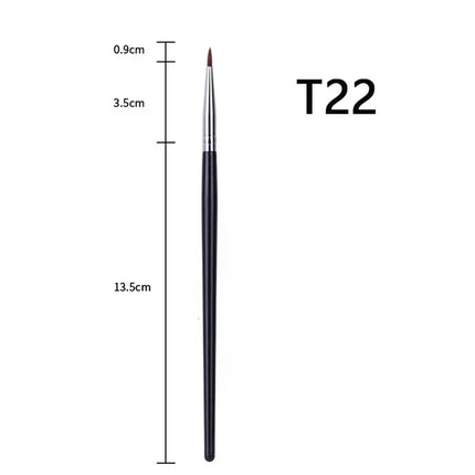T22 Fine Eyeliner Makeup Brush Liquid Gel Eyeliner Brush Precision Thin Long Eyeliner Brush Professional Eye Liner Makeup Tool