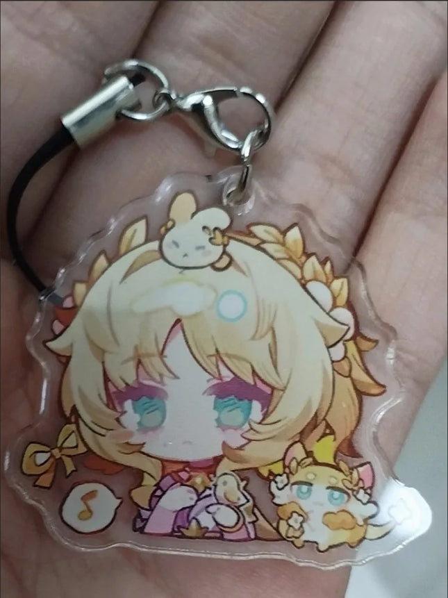 Honkai:Star Rail Phainon Mydei Chimeras Pet Acrylic Cellphone Strap Lanyard For Mobile Phone Case Keychain Key Chain Cover Hang