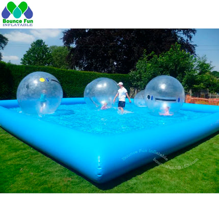 Portable Square Shape Inflatable Swimming Pool For Sale,water Zorb Walking Ball Pools For Outdoor Kids Activity Summer Water fun