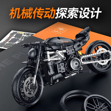New 1:8 XDiavel s Classic City Racing Motorcycle Building Blocks Sets MOC Desertx Motorbike Bricks Toys Kids Gifts for Boys