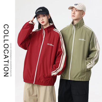 New Jacket Two-sided Long Sleeve Outdoor Men Coats Women Reversible Windproof Coats Splashproof Double-Sided Jackets Couple Top