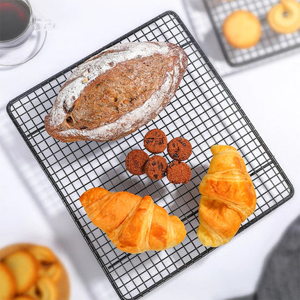 FAISDU 1pcs Single Layer Stainless Steel BBQ Bread Cake Cooling Rack Drip Dry Rack Cooling Grid Baking Pan Household Baking Tool