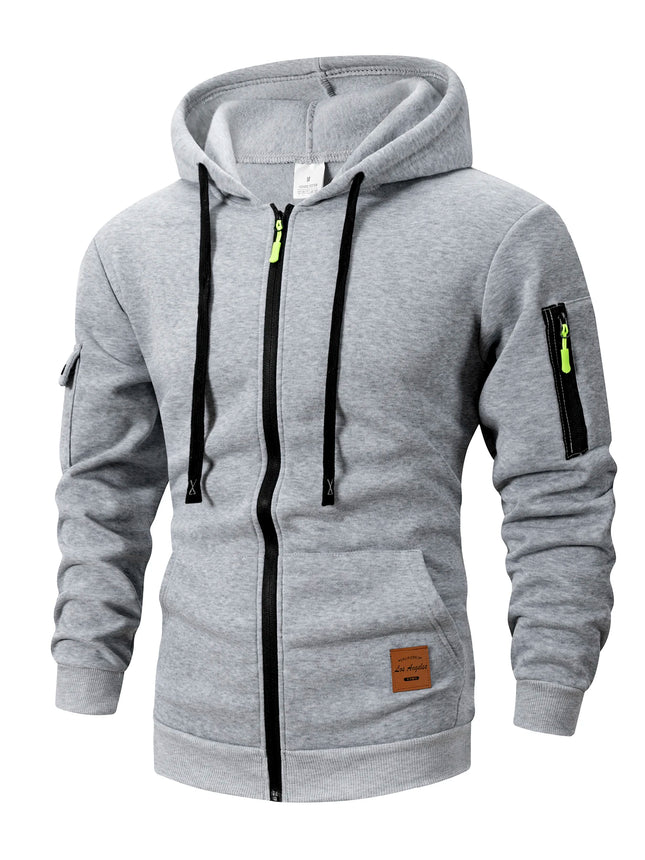 2025 New Autumn Men Sweatshirts Long Sleeve Jacket Hoodie Zipper Closure Jacket Male Hoodies Sweatshirt Slim Fit Male Clothing