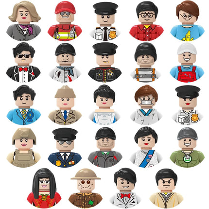 Building block toys, mini figures, character action figures, city people, building block accessory sets, children's gifts