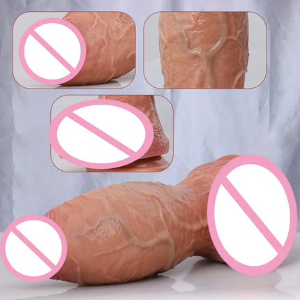 5 Sizes Huge Thick Realistic Dildo for Women Masturbation G-spot Big Dick Strong Suction Penetration Anal For Gay Adult Sex Toys