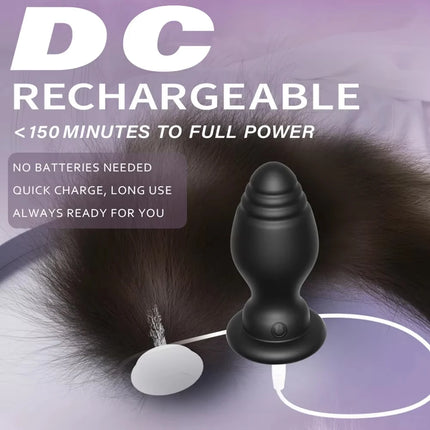 Prostate Massager Female Masturbator Anal Masturbating Anal Plug Sexy Fox Tail Vaginal Plug Dildo Masturbation Anal