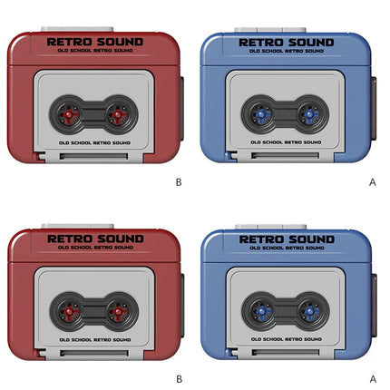 Retro Mini Recorder Player Keyring New Style Funny Record Players Keychain Suprise Gift Supplies Car Keychain