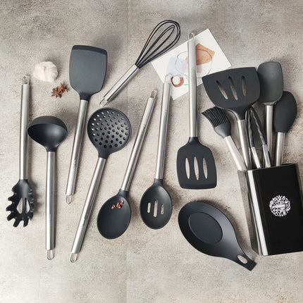 Silicone Kitchen Utensil Steel Handle / Ustensile Silicone Manche Acier